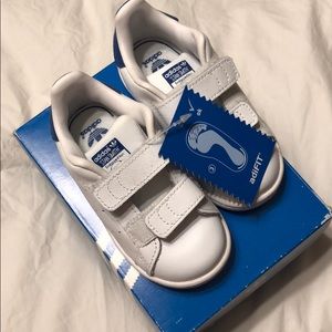 Adidas Stan Smith White/Blue infant Size 6 NWT